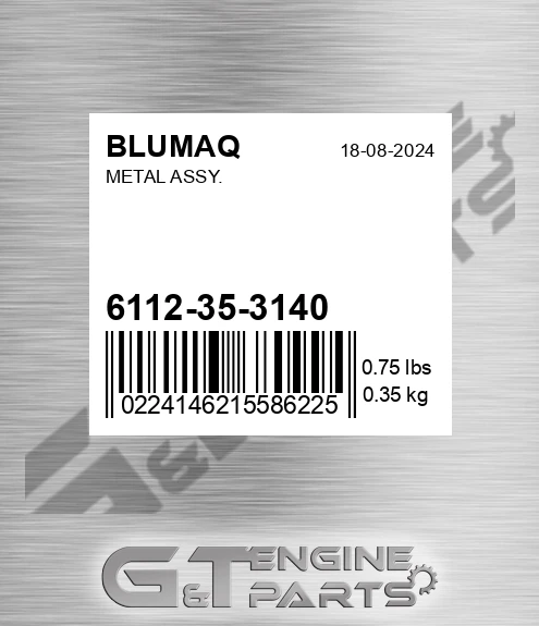 6112-35-3140 Metal Assy. for BLUMAQ