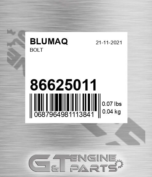 86625011 Bolt