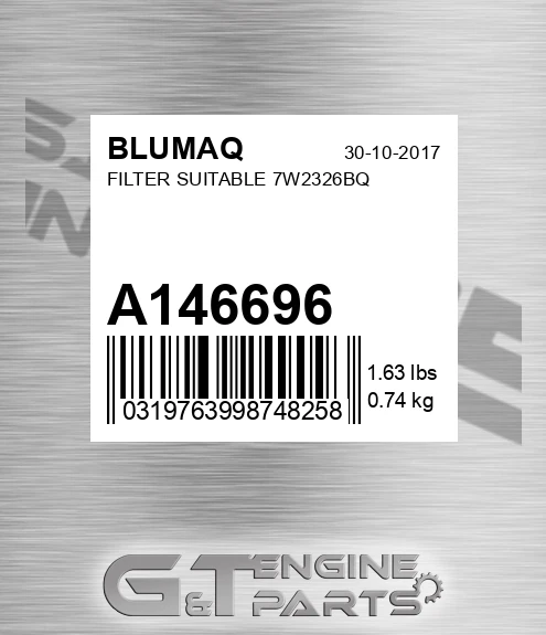 A146696 Filter Suitable 7w2326bq