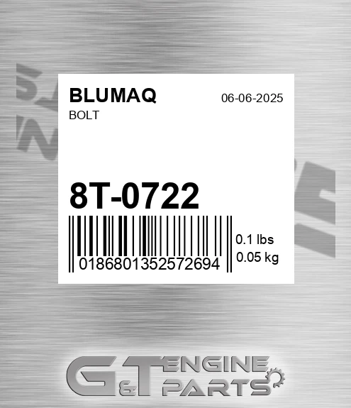 8T-0722 Bolt for BLUMAQ