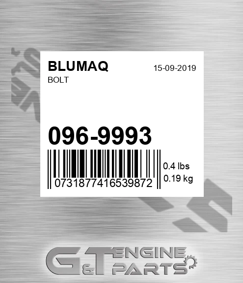 096-9993 Bolt for BLUMAQ