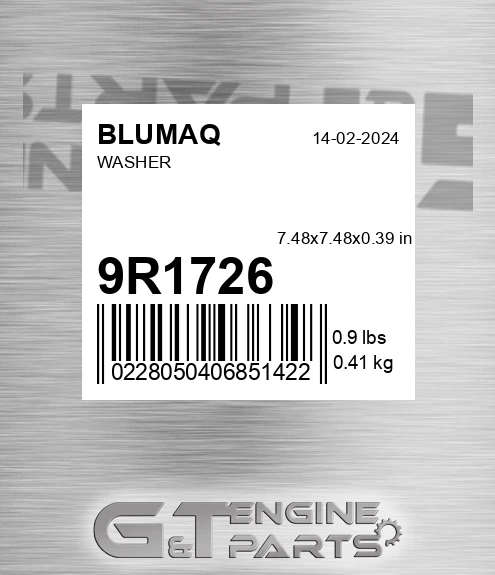 9R-1726 Washer for BLUMAQ
