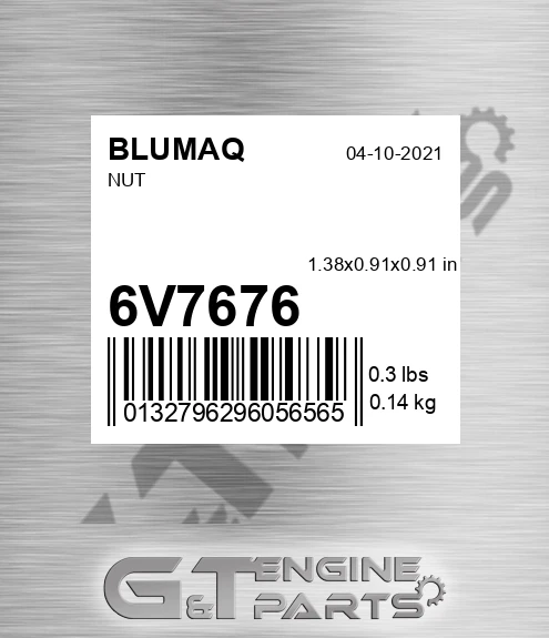 6V-7676 Nut for BLUMAQ