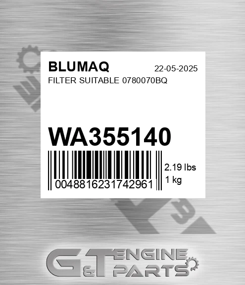 WA355140 BLUMAQ Filter Suitable 0780070bq
