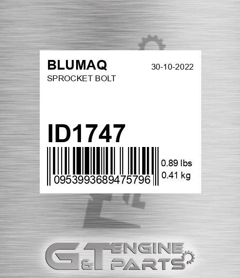 ID1747 Sprocket Bolt for BLUMAQ