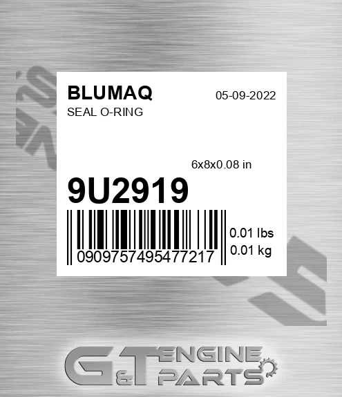 9U-2919 Seal O-ring for BLUMAQ