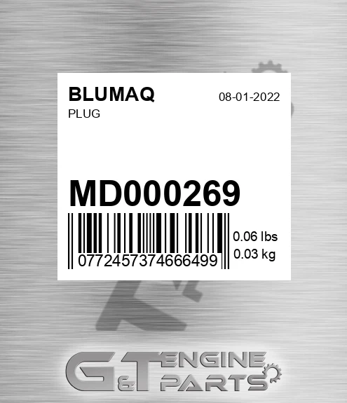 MD000269 Plug for BLUMAQ