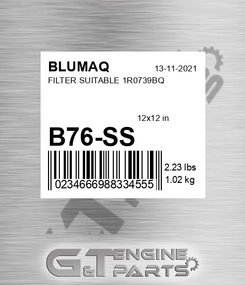 B76-SS Filter Suitable 1r0739bq