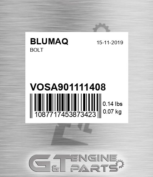 VOSA9011-11408 Bolt for BLUMAQ
