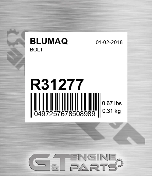 R31277 Bolt