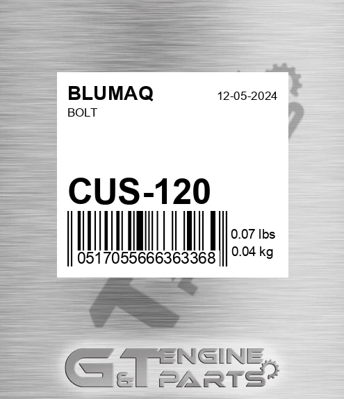 CUS-120 BLUMAQ Bolt
