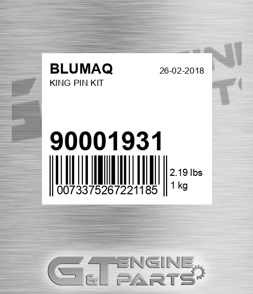 900.01931 King Pin Kit for BLUMAQ