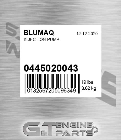 0445020043 Injection Pump for BLUMAQ