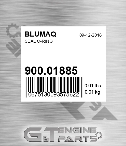 900.01885 Seal O-ring for BLUMAQ
