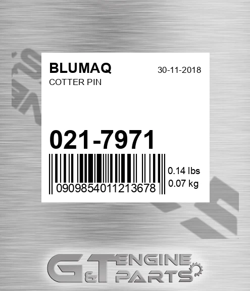 021-7971 Cotter Pin for BLUMAQ