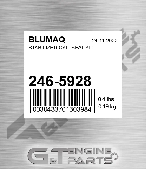 246-5928 Stabilizer Cyl. Seal Kit for BLUMAQ