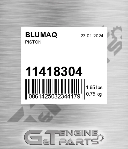 11418304 Piston for BLUMAQ