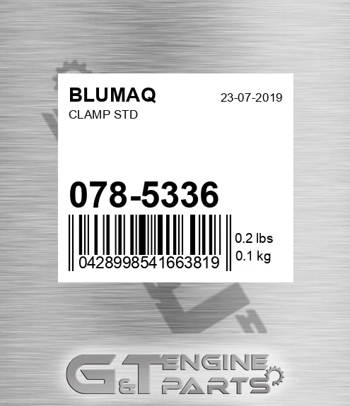 078-5336 Clamp Std for BLUMAQ