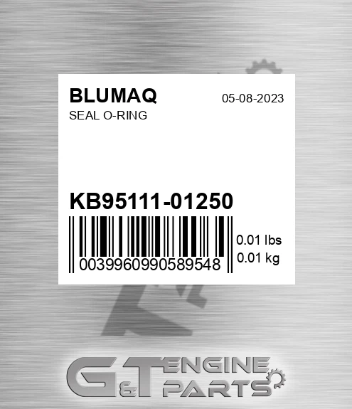 KB95111-01250 Seal O-ring for BLUMAQ
