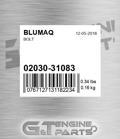 02030-31083 Bolt for BLUMAQ