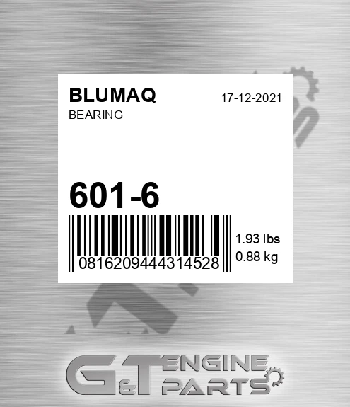 601-6 Bearing for BLUMAQ