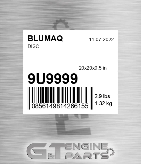 9U-9999 Disc for BLUMAQ