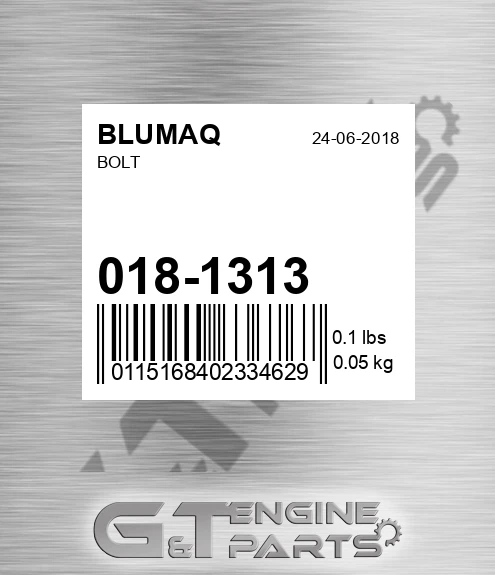 018-1313 Bolt for BLUMAQ