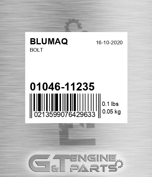 01046-11235 Bolt for BLUMAQ