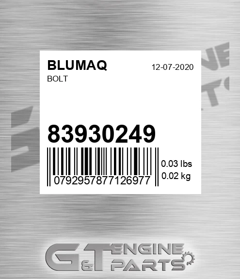 83930249 BLUMAQ Bolt