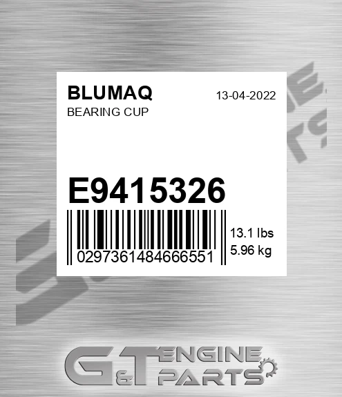 E9415326 Bearing Cup
