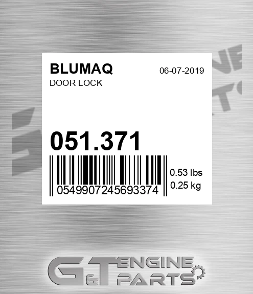 051.371 Door Lock for BLUMAQ