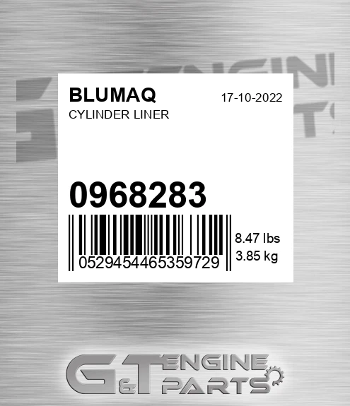 096.8283 Cylinder Liner for BLUMAQ
