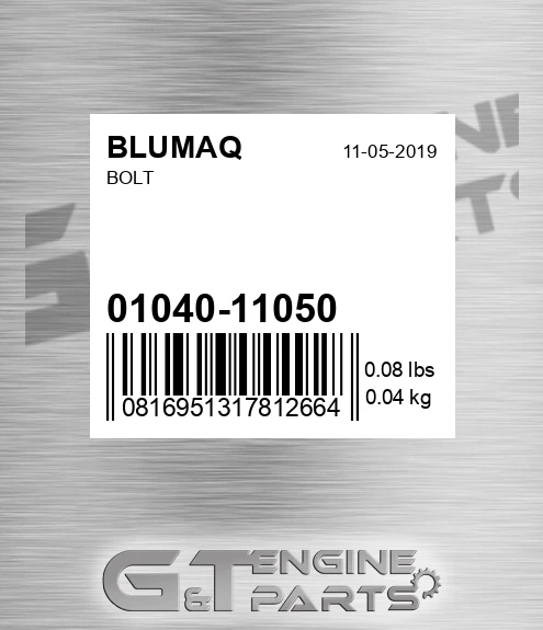 01040-11050 Bolt for BLUMAQ