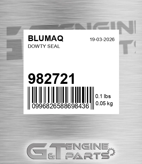 982721 Dowty Seal for BLUMAQ