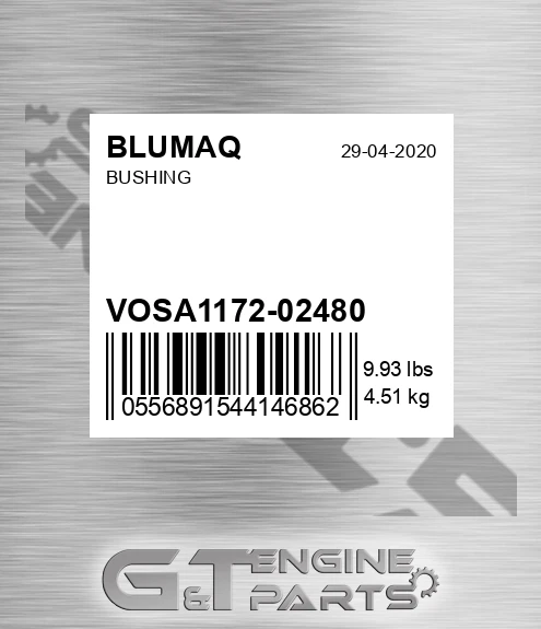VOSA1172-02480 Bushing for BLUMAQ