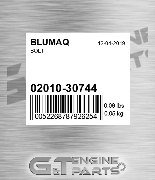 02010-30744 Bolt for BLUMAQ