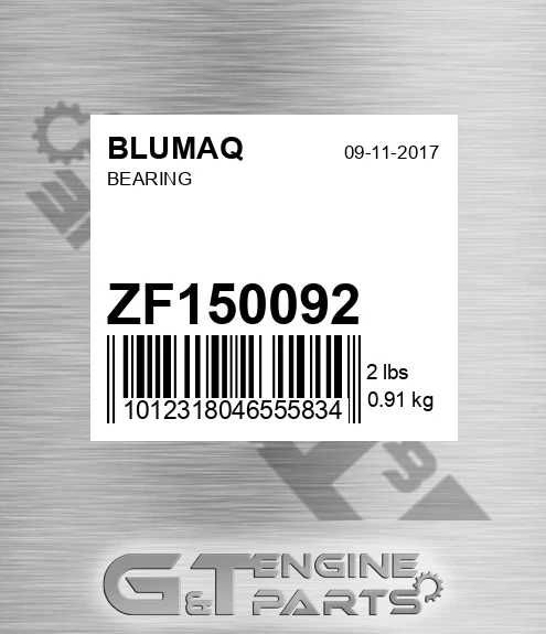 ZF150092 Bearing for BLUMAQ