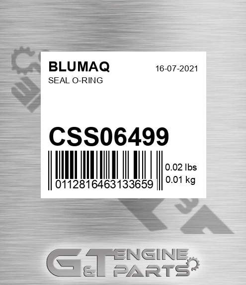 CSS06499 Seal O-ring