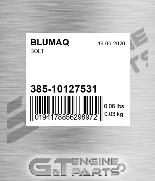 385-10127531 Bolt for BLUMAQ