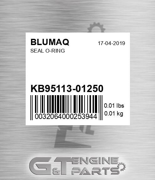 KB95113-01250 Seal O-ring for BLUMAQ