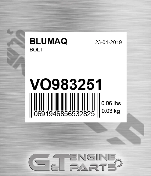 VO983251 Bolt for BLUMAQ