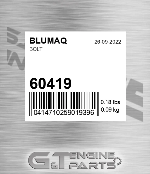 60419 Bolt