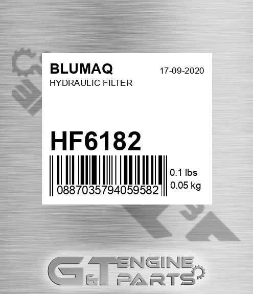 HF6182 Hydraulic Filter