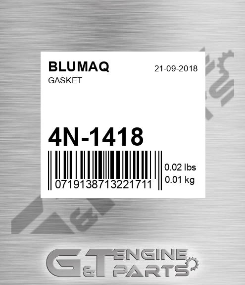 4N-1418 Gasket for BLUMAQ