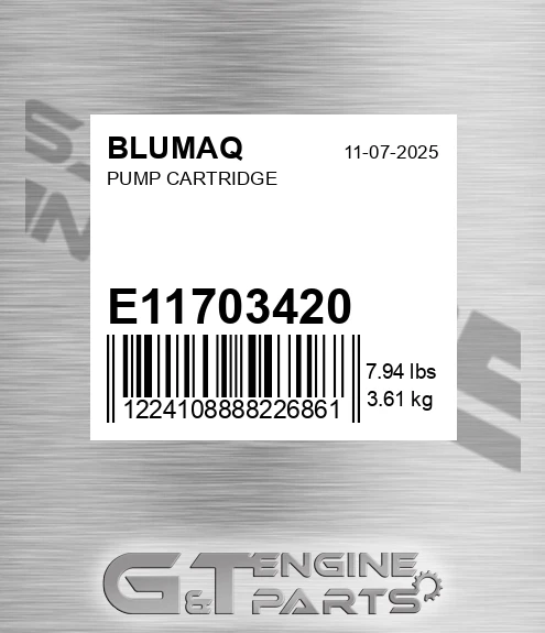 E11703420 Pump Cartridge for BLUMAQ