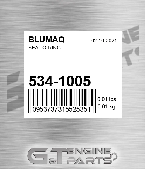534-1005 Seal O-ring for BLUMAQ