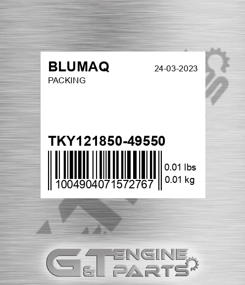 TKY121850-49550 Packing for BLUMAQ