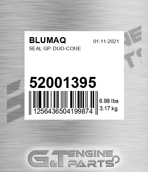 52001395 Seal Gp. Duo-cone for BLUMAQ
