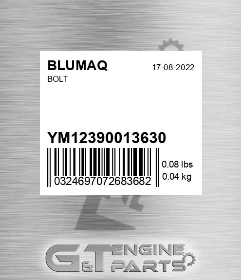 YM123900-13630 Bolt for BLUMAQ