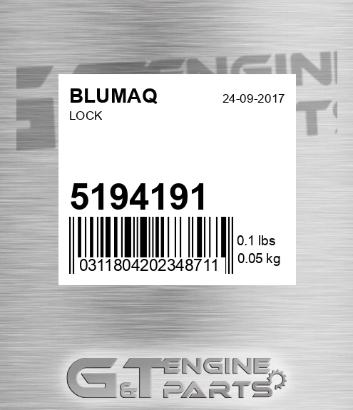 5194191 BLUMAQ Lock